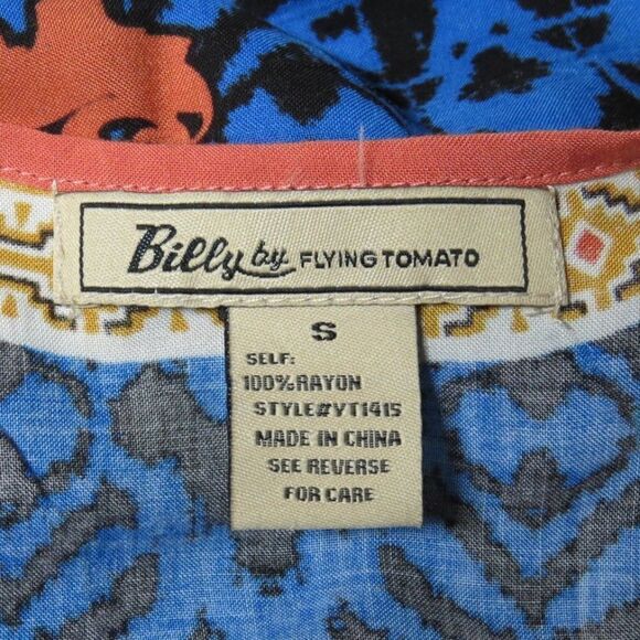 𝅺new Billy by Flying Tomato Boho Hi Low Top S - Picture 6 of 6